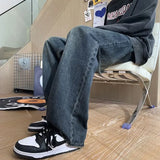 WIAOFELLAS  -  Autumn Baggy Jeans Men Fashion Casual Wide Leg Jean Streetwear Loose Hip Hop Straight Denim Pants Mens LOOSE Trousers