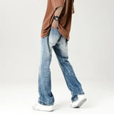 WIAOFELLAS  -  Jeans Men Do Old Gradient Color Hole Hip Hop Full Length European Style All-match Streetwear Washed Denim Trousers Autumn Daily
