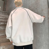 Wiaofellas  - American Digital Print V-Neck Sweatshirt Autumn Baseball Jersey Long Sleeve High Street Designer Biker Tops Unisex Clothing