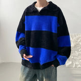 WIAOFELLAS  -  Men's Lapel Knit Pullover Knitted Sweater Large Size Spring Autumn Winter Warm Tops Youth Casual Polo Collar Pullover B221