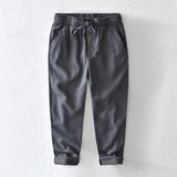 WIAOFELLAS  -  Spring Summer Men Cotton Linen Pants Solid Trousers Male Loose Hemp Casual Breathable Sports High Quality Pants For Male