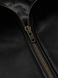 WIAOFELLAS  -  Autumn Men's PU splicing Jackets Fashion Men Stretwear Windbreaker Pilot Coats Men Sports Baseball Uniform Jacket Clothing