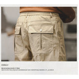 Wiaofellas  -  American Thin Cargo Pants Men's Spring New Loose Straight Leg Casual Summer Leg Pants