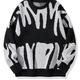 WIAOFELLAS  -  New European and American Style Velvet Thickened Printed Sweater Men in Autumn and Winter