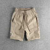 WIAOFELLAS  -  Ice silk cool fabric American retro high street trend cargo shorts men's loose straight casual 100 quarter pants