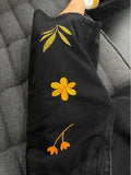WIAOFELLAS  -  Waed American Floral Embroidery Jeans High Street Trendy Wide Leg ort Pants Men Design Six Straight Tube Pants Cotton Polo