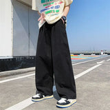 WIAOFELLAS  -  Japanese Cityboy Pants High Street Ins Drape Khaki Work Pants Men's Loose Straight Floor Skateboard Pants