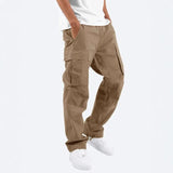 Wiaofellas  -  Summer New Men's Overalls European American Pants Drawstring Multi-pocket Casual Trousers