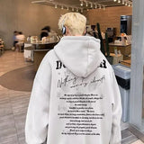 WIAOFELLAS  -  Autumn Goth Letter Printed Pullover Hoodies For Men New in Y2K Streetwear Fashion Sweatshirts Hip Hop Cotton Hoodie Tracksuit