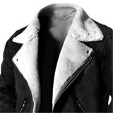 WIAOFELLAS  -  Winter Men's Fleece Jacket Casual Solid Thick Warm Loose Outwear Streetwear Male Turn Down Collar Zippers Coats Outdoor Jacket