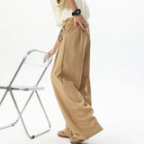 WIAOFELLAS  -  Oversized Corduroy Pants Men Fashion Black Casual Wide Leg Pants Men Streetwear Korean Loose Corduroy Suit Pants Mens Trousers