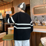Wiaofellas  -  Fashion Sweater Men's Autumn High Street Hoodie Men's Sportswear Casual Knitted Dancing Men's Warm Solid Color Tops