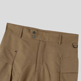 Wiaofellas  -  Men's Shorts Solid Color Button Joggers Casual Men Bottoms Summer Streetwear Pockets Fashion Leisure Shorts For Man