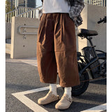 Wiaofellas  -  Men's Summer Wide Leg Loose Casual Calf-length Cargo Pants Japanese Korean Streetwear Cityboy Trousers Women Harem Pant for Men