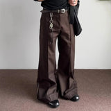 Wiaofellas  -  Summer New Men's Solid Color Straight Trousers American Retro Fashion High Street Trend Slim Casual Breathable Men's Bottoms
