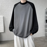 WIAOFELLAS  -  Spring Autumn New Casual Sweatshirts Men Harajuku Loose Streetwear Hoodies Male O-Neck Patchwork Pullover Hoody Plus Size M-8XL