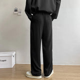 WIAOFELLAS  -  Black White Suit Pants Men Fashion Social Mens Dress Pants Korean Loose Straight Casual Pants Mens Office Formal Trousers M-2XL
