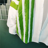 WIAOFELLAS  -  New Spring and Autumn Fashion Trend Simple Polo Collar Stripe Contrast Slouchy Style Casual Loose Men's Shirt Thin Coat