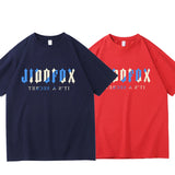 WIAOFELLAS  -  Summer Mens T-Shirts Brand Mens Casual Stretch Loose Cotton Short Sleeve T-shirt Print Couple Street Sport T-Shirt