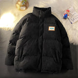 Wiaofellas  -  Harajuku Men's Warm Parkas Winter Coat Corduroy Cotton Oversize Male Winter Jackets Windbreaker Padded Coat Woman Parkas