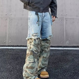 WIAOFELLAS  -  European Style Fashion Stand Pocket Jeans Demin Pants Men's Wide Leg Trousers Plus Size Mens Casual Street Demin Pants New