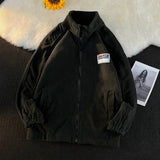 WIAOFELLAS  -  Men Thicker Jackets Autumn Winter Stand Collar All-match Solid Fashion Patchwork Zipper Warm Streetwear Long Sleeve Casual Coats