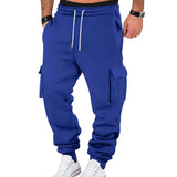 Wiaofellas  -  Men's Multi-Color Cargo Sweatpants Drawstring Waist Side Pockets Elastic Cuff Casual Jogger Pants