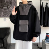 WIAOFELLAS  -  Men's Outerwear Men's Trendy Ins Versatile Stylish Cool and Loose Hoodie Men's Clothing
