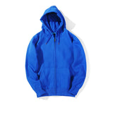 WIAOFELLAS  -  New  Plain Mens Zip Up Hoody Jacket Sweatshirt Hooded Zipper male Top Outerwear Black Gray Boutique men Free shipping