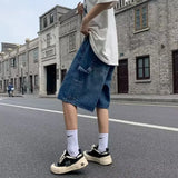 WIAOFELLAS  -  new summer wash vintage jeans men's American fashion brand design sense of medium pants in stock