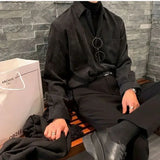 WIAOFELLAS  -  Corduroy Casual Long Sleeve Shirt Men's Autumn New Fashion Trendy Outerwear