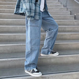 WIAOFELLAS  -  Cargo jeans Men Loose Straight Baggy Men's Jeans Mopping pants hip hop Streetwear Skateboard Neutral denim Wide Leg Denim pants