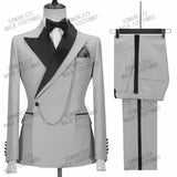 Wiaofellas  -  Italian Style Suits For Men Slim Fit Groom Tuxedo Wedding Double Breasted Formal Jacket With Pants Custom Male Fashion