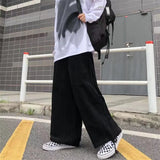 Wiaofellas  -  Khaki Black Corduroy Pants Men Fashion Retro Oversized Casual Pants Men Streetwear Loose Hip-hop Wide-leg Pants Mens Trouser