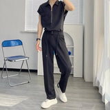 Wiaofellas  -  Male Trousers Office Wide Business Tailoring Straight Men's Casual Pants Plus Size Aesthetic Hot Low Price Stylish Regular Fit
