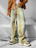 WIAOFELLAS  -  New High Street Vintage Baggy Jeans Washed and Old Y2K Men and Women Sagging Streetwear Hip-hop Straight Jeans Long Pants Korean