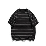 WIAOFELLAS  -  Men Oversized T Shirt Fashion Striped Contrast Color Short Sleeve Tshirts Casual Daily Clothes Harajuku Tshirt Streetwear