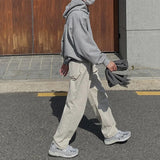 Wiaofellas  Hooded Pullover Hoodie Men's Autumn And Winter Loose Trend Casual Solid Color