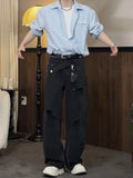 Wiaofellas  -  New Men's Y2K Vintage Streetwear Ripped Baggy Jeans Hip Hop Fashion Straight Wide-Leg Denim Pants Punk Trendy Curved Jean
