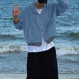 WIAOFELLAS  -  Men Hoodies Solid Color Zipper Hooded Long Sleeve Casual Male Sweatshirts Streetwear Spring 2026 Fashion Outerwear Men