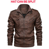 Wiaofellas  -  New Men's Leather Jackets Autumn Casual Motorcycle PU Jacket Biker Leather Coats Brand Clothing EU Size