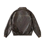 WIAOFELLAS  -  Men EONMODISH Men's Wear | 2025 Spring American Street Trendy Brushed Leather Jacket New Fashion