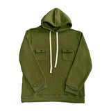 WIAOFELLAS  -  Men's American Sports Hooded Sweatshirt With Multiple Pockets Solid Color Fleece Warm Workwear Sweatshirt