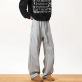 Wiaofellas  -  Spring Pleated Design Straight-leg Sweatpants For Men New Y2K Vintage Baggy Long Pants Streetwear Sports Casual Trousers