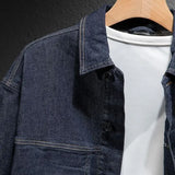 Wiaofellas  -  Male Jean Coats Cargo Biker Men's Denim Jacket Motorcycle Autumn Washed Fashion Low Price Korean Style High Quality Large Size