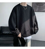 WIAOFELLAS  -  T-shirts Men Advanced Fashion Simple Streetwear O-neck Daily Korean Style Charming Youthful Chic All-match Casual Loose College