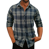WIAOFELLAS  -  Autumn and Winter Thickened New Men's Shirts, European and American Long Sleeved Shirts