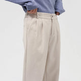 Wiaofellas  -  Wear Men's Spring Autumn New Suit Pants Korean Trend Loose Straight Pants 2022 New Thickened Casual Trousers 2A0832
