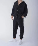 WIAOFELLAS  -  New Men's Thick and Warm Two-piece Set Fashionable Sportswear and Casual Wear Workout Set Men's Clothing Men's Sports Set