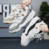 WIAOFELLAS  -  Autumn Men Casual Shoes Fashion Solid Colour Chunky Anti Skid Sports Sneakers Thick Sole Comfortable Breathable Mesh Footwear 44